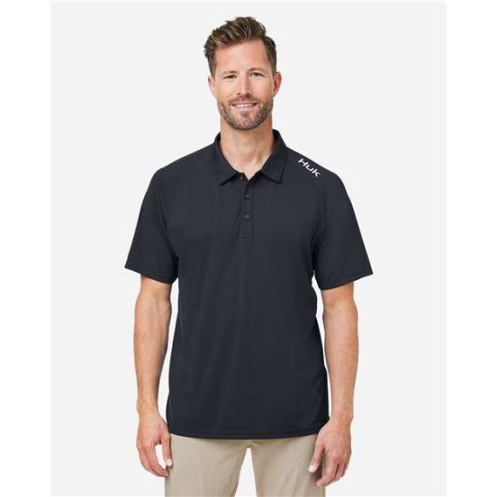 HUK H12L005 Men's LoPro Solid Performance Polo