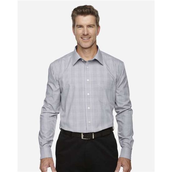 Devon & Jones DG520 Men's Crown Collection® Glen Plaid Woven Dress Shirt