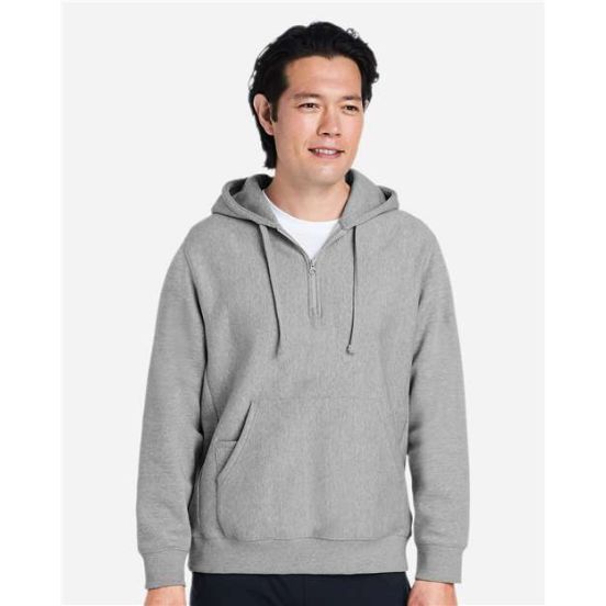 Team 365 TT97 Unisex Zone HydroSport™ Heavyweight Quarter-Zip Hooded Sweatshirt
