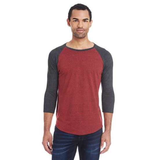 Threadfast Apparel 302G Unisex Triblend Three-Quarter Sleeve Raglan T-Shirt