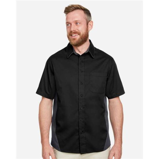 Harriton M586T Men's Tall Flash IL Colorblock Shirt
