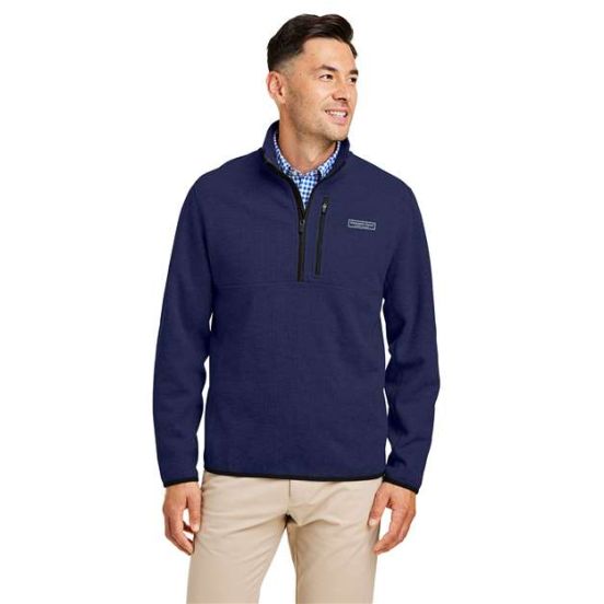 vineyard vines K004694 Men's Mountain Sweaterfleece Quarter-Zip Pullover
