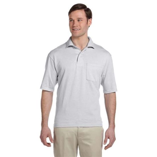 JERZEES 436MPR Men's SpotShield® 50/50 Polo with Pocket