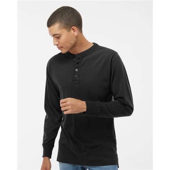 J. America 8244 Men's Vintage Brushed Jersey Henley