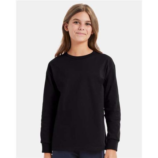 Hanes 5546 Youth Authentic Long Sleeve T-Shirt