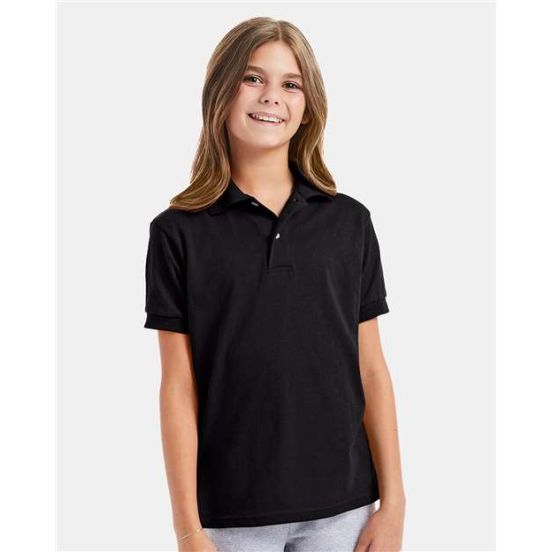 Hanes 054Y Youth EcoSmart® Jersey Polo