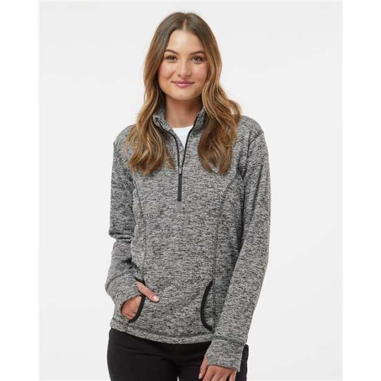 J. America 8617 Women's Cosmic Fleece Quarter-Zip Pullover