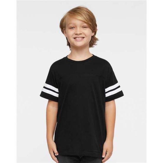 LAT 6137 Youth Football Fine Jersey Tee