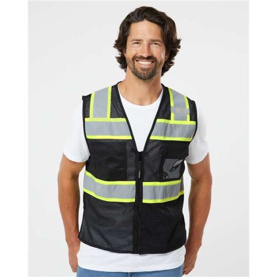Kishigo B150-156 Unisex EV Series® Enhanced Visibility 3 Pocket Mesh Vest
