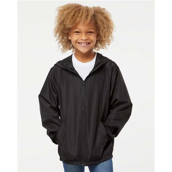 Independent Trading Co. EXP24YWZ Youth Lightweight Windbreaker Full-Zip Jacket