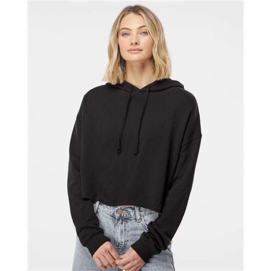 Independent Trading Co. AFX64CRP Women’s Lightweight Crop Hooded Sweatshirt