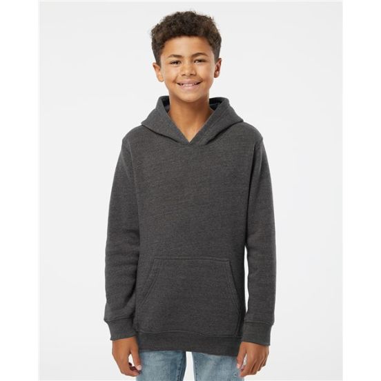 J. America 8880 Youth Triblend Fleece Hooded Sweatshirt