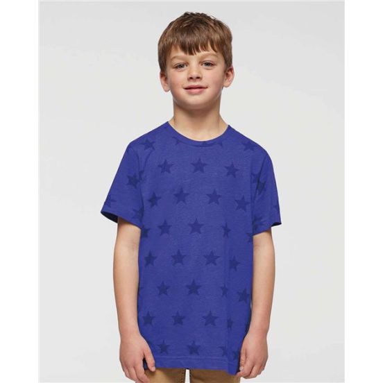 Code Five 2229 Youth Star Print Tee