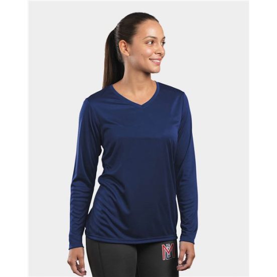 Holloway 222824 Women's Momentum Long Sleeve V-Neck T-Shirt