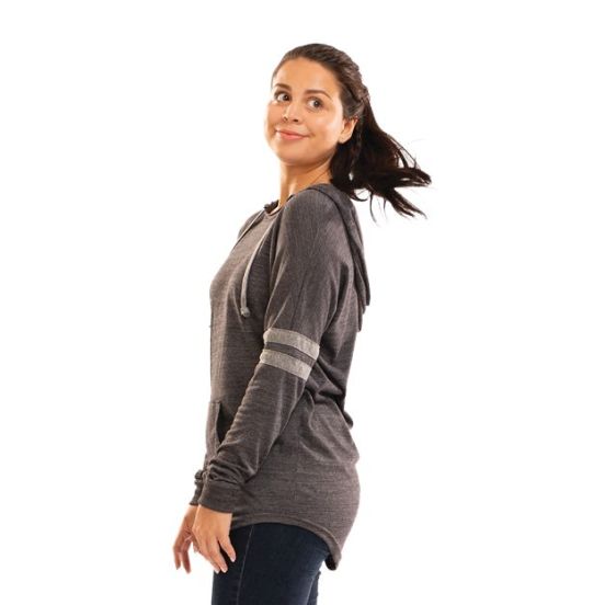 Holloway 229390 Women's Triblend Hooded Long Sleeve T-Shirt