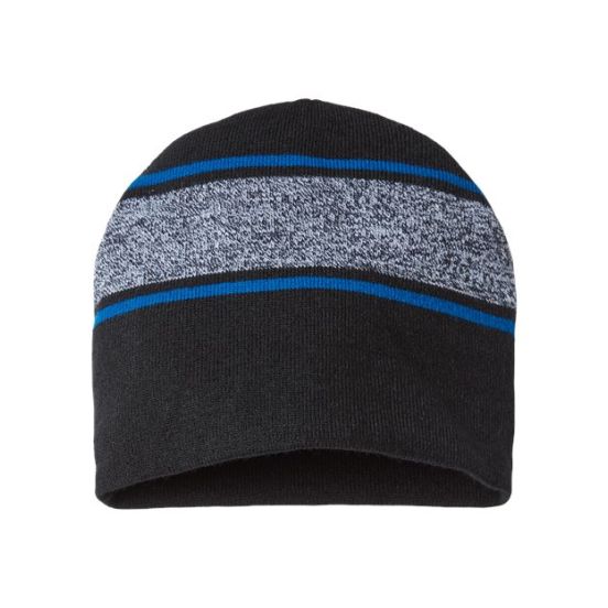 CAP AMERICA RKV9 USA-Made Variegated Striped Beanie