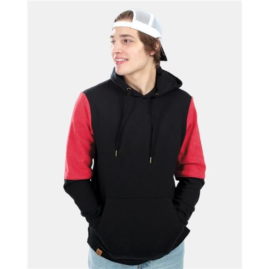 Holloway 222581 Men's All-American Team Fleece Colorblocked Hooded Sweatshirt