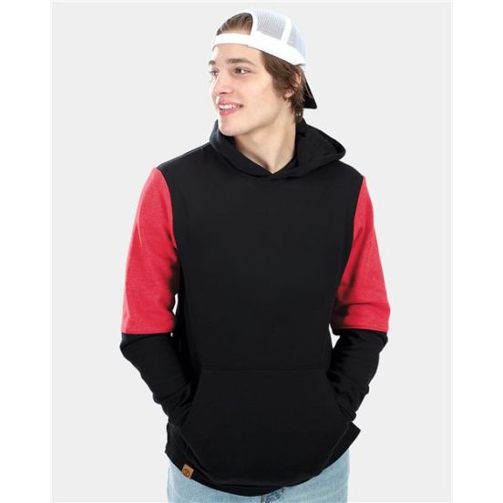 Holloway 222681 Youth All-American Team Fleece Colorblocked Hooded Sweatshirt