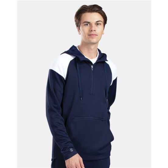 Holloway 222584 Men's Limitless Quarter-Zip Hooded Pullover