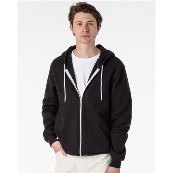 Los Angeles Apparel F97 Unisex USA-Made Flex Fleece Full-Zip Hooded Sweatshirt