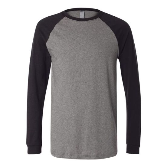 BELLA + CANVAS 3000 Men's Long Sleeve Jersey Baseball Tee
