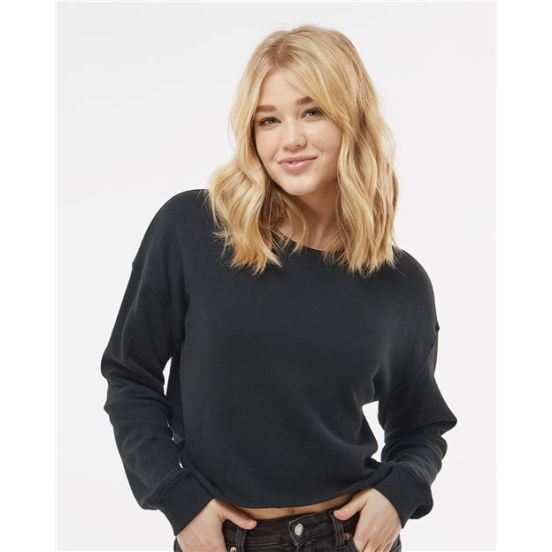 Independent Trading Co. AFX24CRP Women's Lightweight Crop Crewneck Sweatshirt