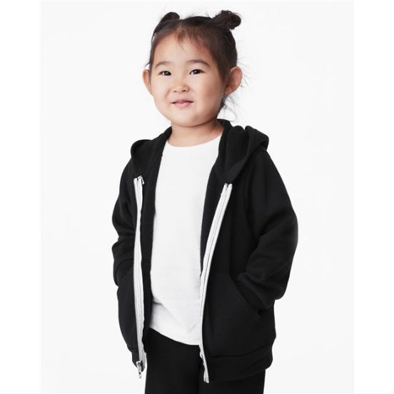 BELLA + CANVAS 3739T Toddler Sponge Fleece Full-Zip Hoodie Sweatshirt