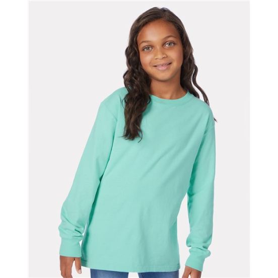 ComfortWash by Hanes GDH275 Youth Garment-Dyed Long Sleeve T-Shirt