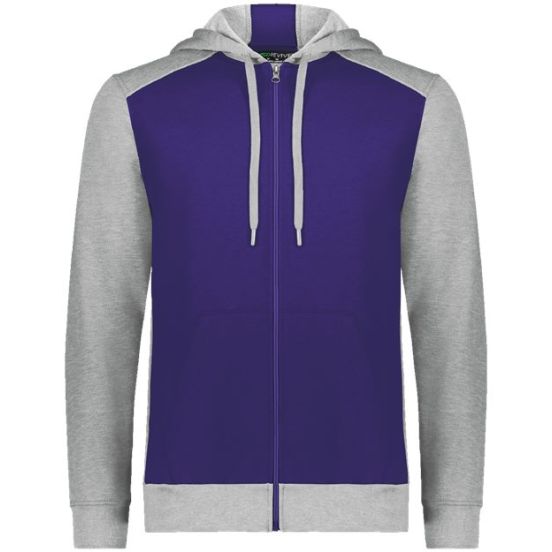 Augusta Sportswear 6899 Unisex Eco Revive™ Three-Season Triblend Fleece Full-Zip Hooded Sweatshirt