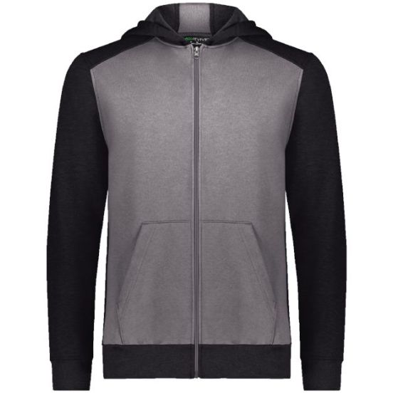 Augusta Sportswear 6900 Youth Eco Revive™ Three-Season Triblend Fleece Full-Zip Hooded Sweatshirt