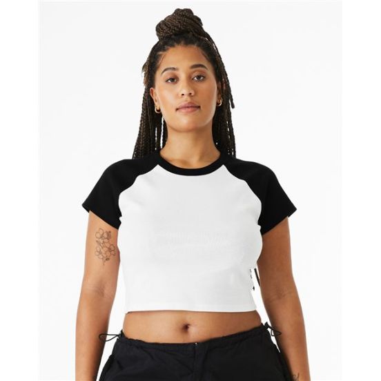 BELLA + CANVAS 1201 Women's Micro Rib Raglan Baby Tee
