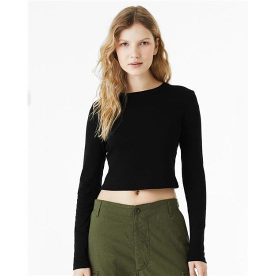 BELLA + CANVAS 1501 Women's Micro Rib Long Sleeve Baby Tee