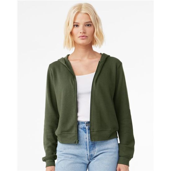BELLA + CANVAS 7539 Women's FWD Fashion Sponge Fleece Full-Zip Hoodie Sweatshirt