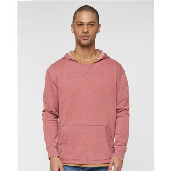 LAT 6936 Unisex Vintage Wash Fleece Hoodie Sweatshirt