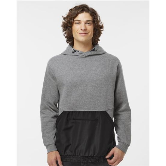 MV Sport 23112 Unisex Mixed Media Hooded Sweatshirt