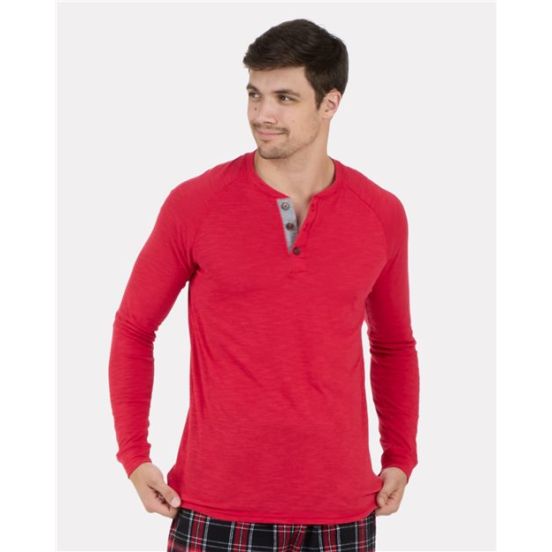 Boxercraft BM3101 Unisex Henley Long Sleeve T-Shirt