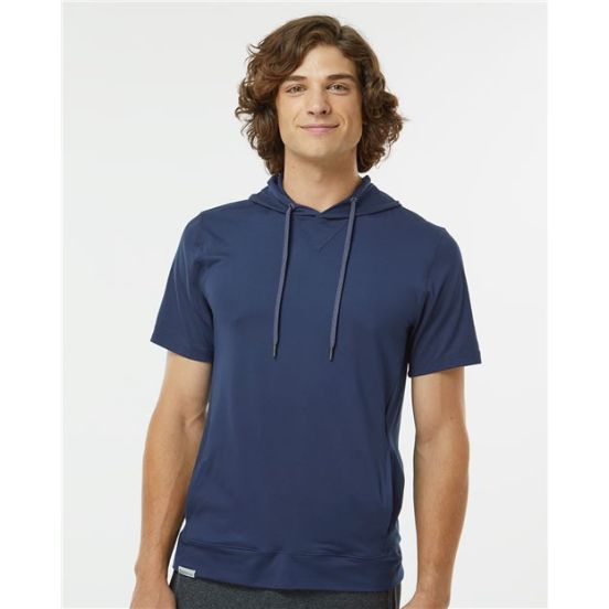 Holloway 222505 Men's Eco Revive™ Ventura Soft Knit Short Sleeve Hooded Sweatshirt