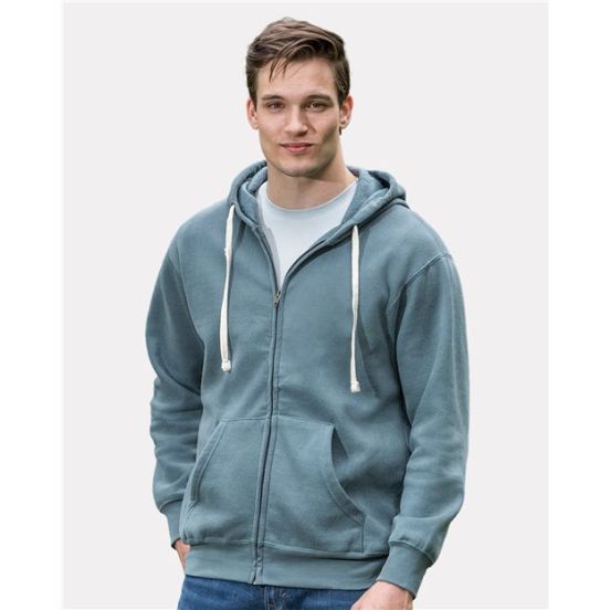 MV Sport 22132 Unisex Vintage Fleece Full-Zip Hooded Sweatshirt