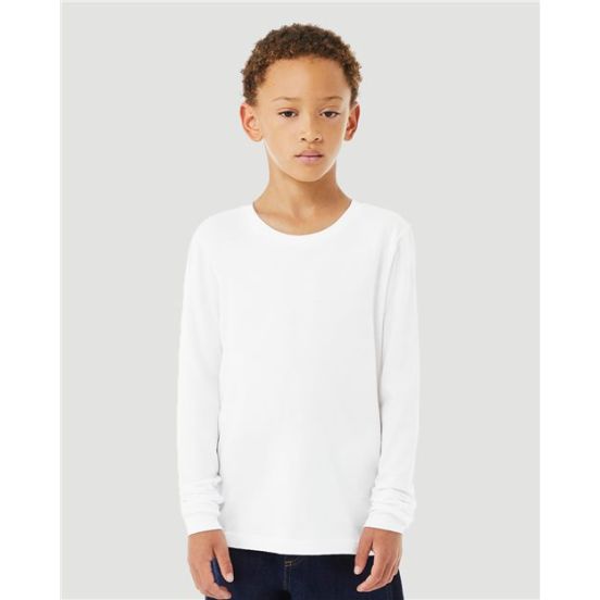 BELLA + CANVAS 3501YCVC Youth Heather CVC Long Sleeve Tee