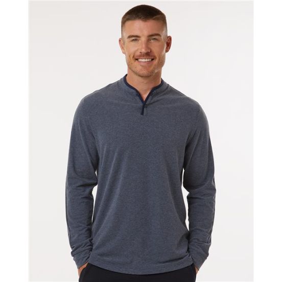 Adidas A597 Men's Henley Long Sleeve T-Shirt
