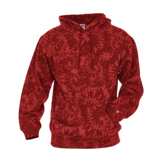 Badger 1275 Unisex Tie-Dyed Triblend Hooded Sweatshirt