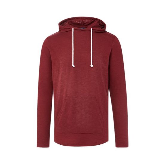 MV Sport 24401 Unisex Miles Slub Hooded Long Sleeve T-Shirt