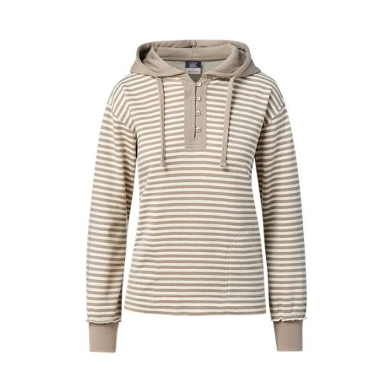 MV Sport W24128 Women's Alina Henley Hooded Sweatshirt