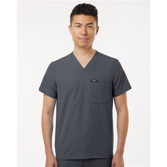 Jaanuu M10001 Men's Holmes Everyday 1-Pocket Scrub V-Neck Top
