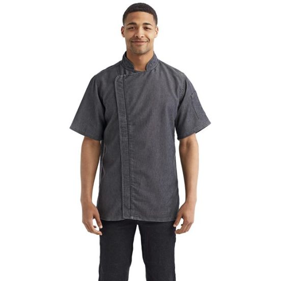 Artisan Collection by Reprime RP906 Unisex Zip-Close Short Sleeve Chef's Coat