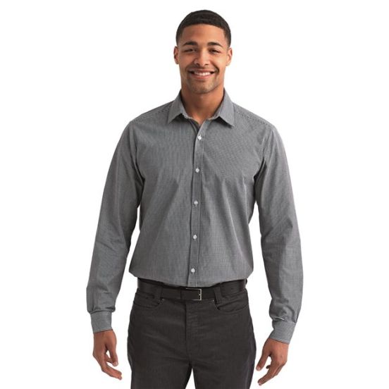 Artisan Collection by Reprime RP220 Men's Microcheck Gingham Cotton Shirt