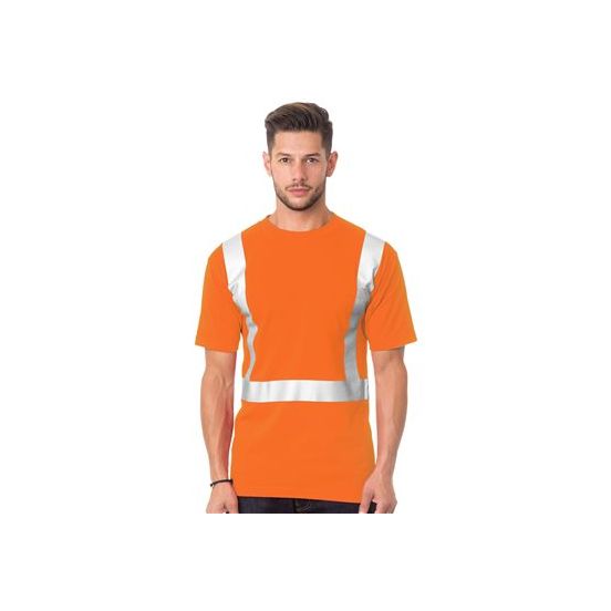 Bayside 3772 Unisex USA-Made 50/50 High Visibility Pocket T-Shirt