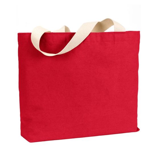 Bayside BS600 USA Made Cotton Canvas Jumbo Tote Bag