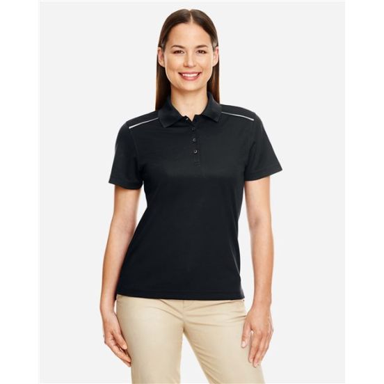 CORE365 78181R Women's Radiant Performance Piqué Polo with Reflective Piping