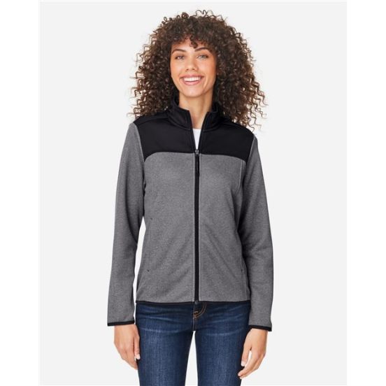 CORE365 CE74W Women's Venture Heathered Stripe Hybrid Jacket